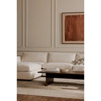 Divano modulare NADAAL STUDIOS Rio con base in legno di caucciù - 136,2L x 41P x 23,6A