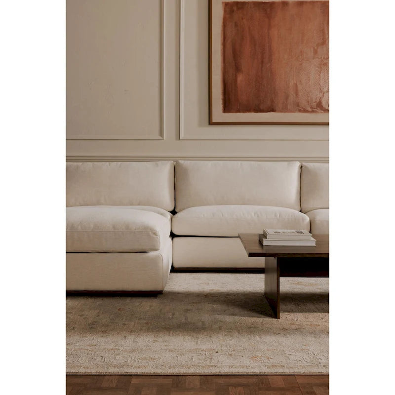Divano modulare NADAAL STUDIOS Rio con base in legno di caucciù - 136,2L x 41P x 23,6A
