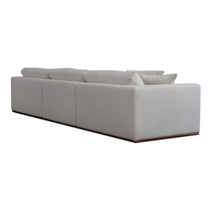 Divano modulare NADAAL STUDIOS Rio con base in legno di caucciù - 136,2L x 41P x 23,6A