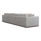 Divano modulare NADAAL STUDIOS Rio con base in legno di caucciù - 136,2L x 41P x 23,6A