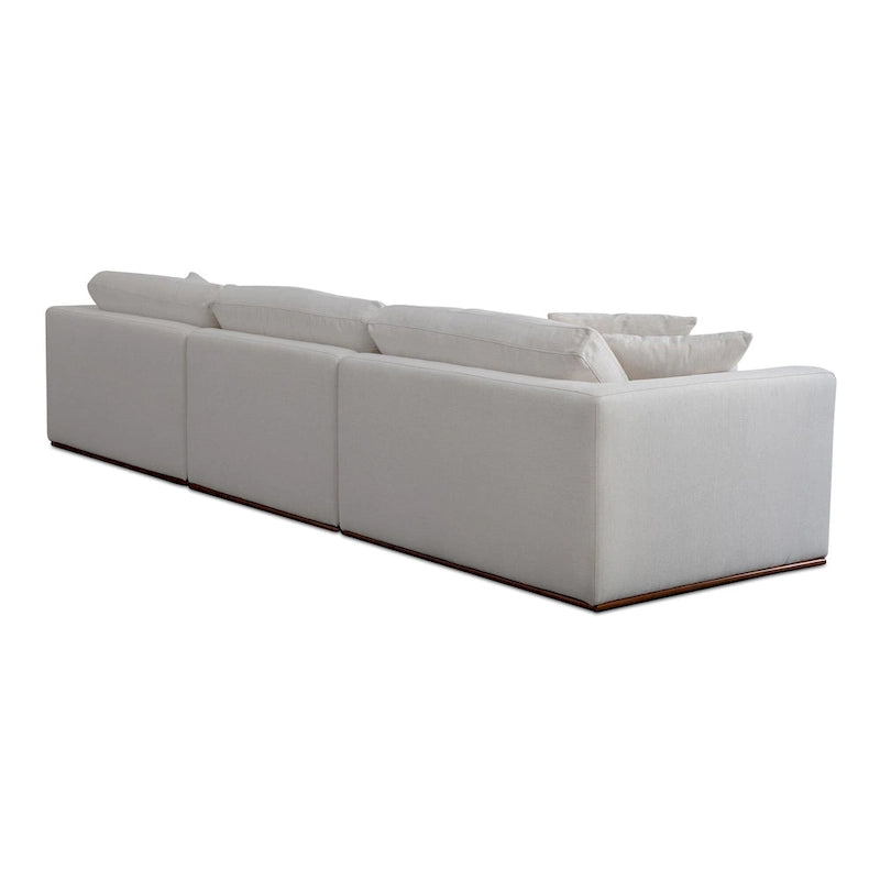 Divano modulare NADAAL STUDIOS Rio con base in legno di caucciù - 136,2L x 41P x 23,6A