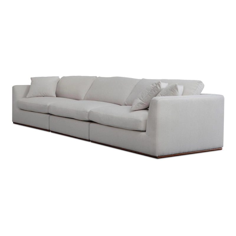 Divano modulare NADAAL STUDIOS Rio con base in legno di caucciù - 136,2L x 41P x 23,6A