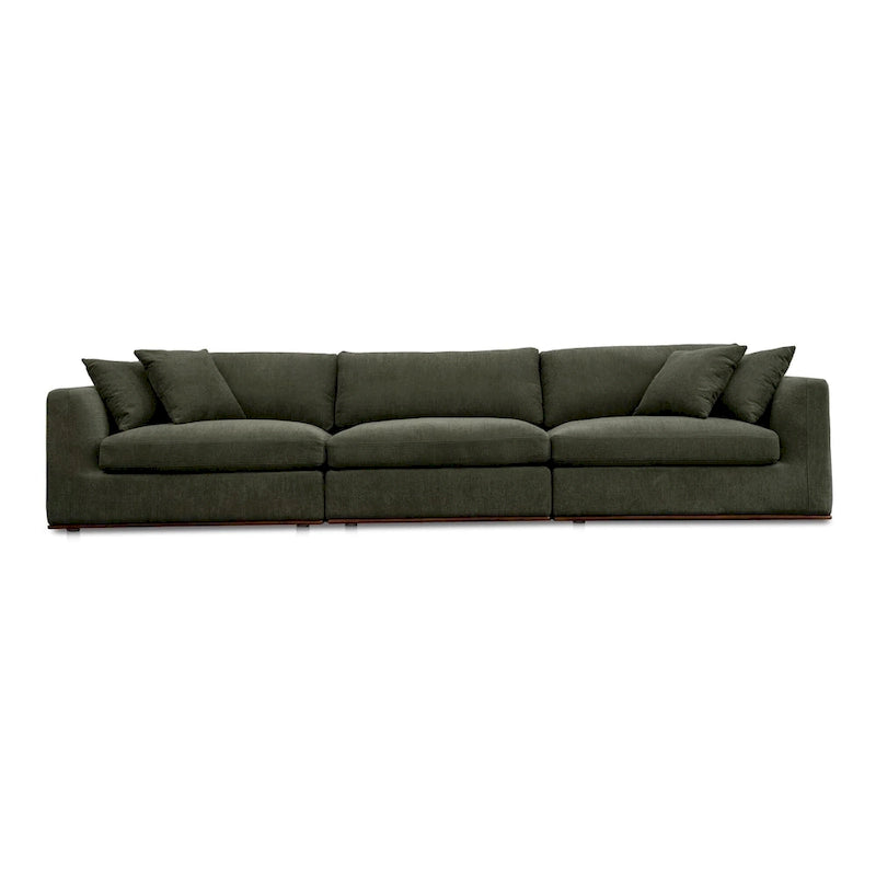 Divano modulare NADAAL STUDIOS Rio con base in legno di caucciù - 136,2L x 41P x 23,6A