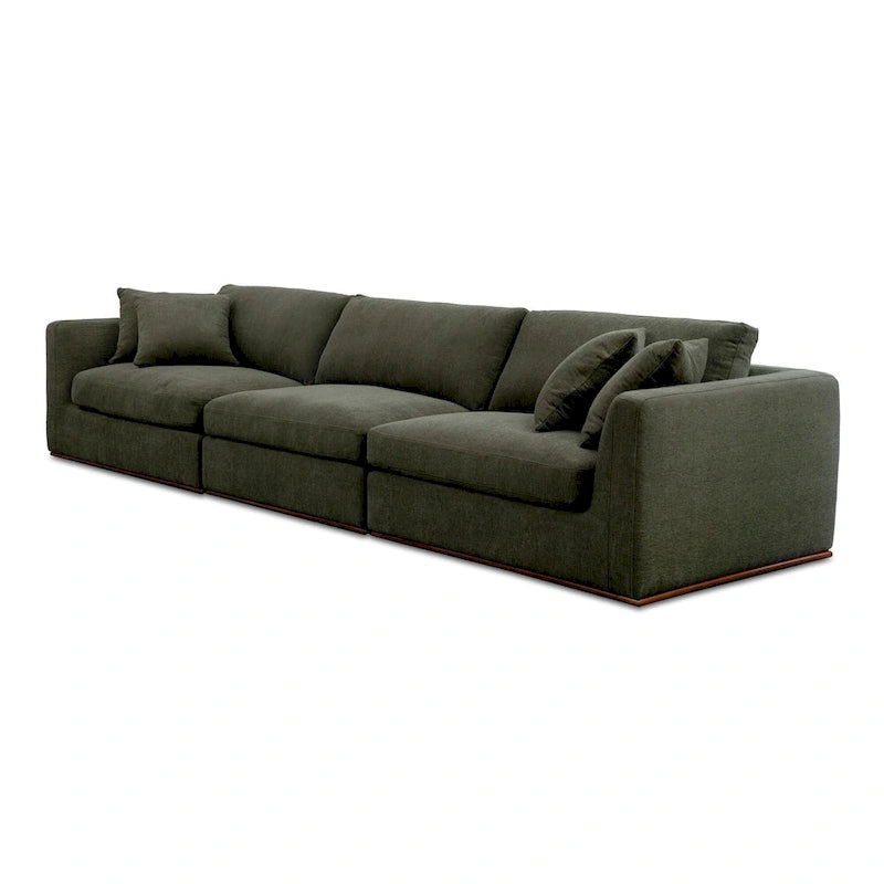 Divano modulare NADAAL STUDIOS Rio con base in legno di caucciù - 136,2L x 41P x 23,6A