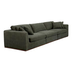 Divano modulare NADAAL STUDIOS Rio con base in legno di caucciù - 136,2L x 41P x 23,6A