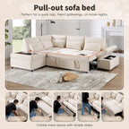 Divano componibile in ciniglia oversize 107 con estraibile e pouf contenitore mobile