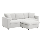 Canapé d'angle en L 101 avec pouf et ressorts ensachés