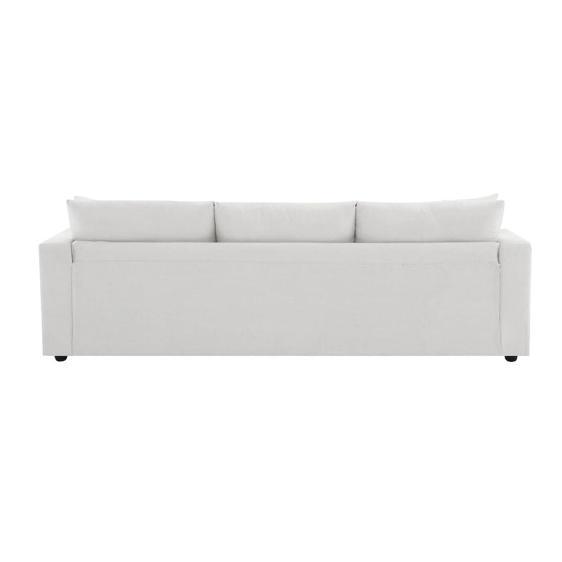 Canapé d'angle en L 101 avec pouf et ressorts ensachés