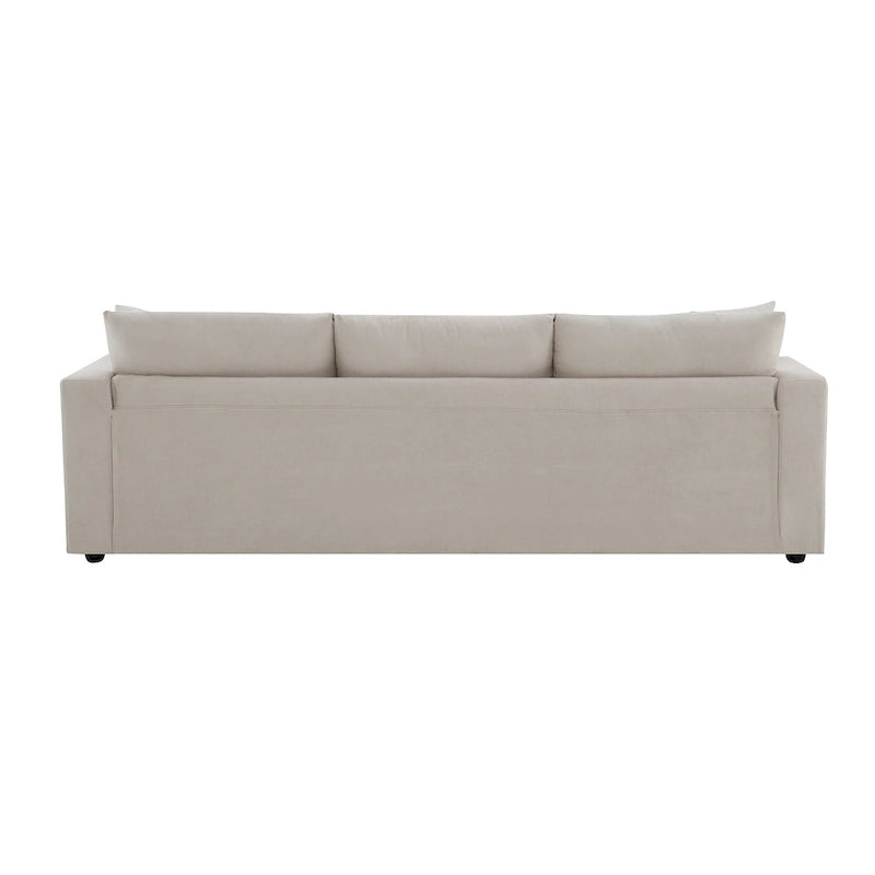 Canapé d'angle en L 101 avec pouf et ressorts ensachés