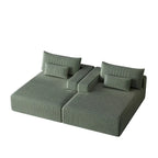 Divano componibile a chaise longue 102 Corduroy Cloud con divano letto reclinabile, design senza montaggio e schienale ergonomico