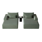 Divano componibile a chaise longue 102 Corduroy Cloud con divano letto reclinabile, design senza montaggio e schienale ergonomico