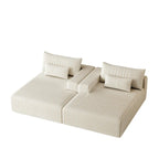 Divano componibile a chaise longue 102 Corduroy Cloud con divano letto reclinabile, design senza montaggio e schienale ergonomico