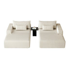 Divano componibile a chaise longue 102 Corduroy Cloud con divano letto reclinabile, design senza montaggio e schienale ergonomico