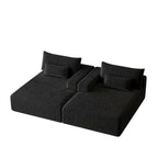 Divano componibile a chaise longue 102 Corduroy Cloud con divano letto reclinabile, design senza montaggio e schienale ergonomico