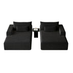 Divano componibile a chaise longue 102 Corduroy Cloud con divano letto reclinabile, design senza montaggio e schienale ergonomico