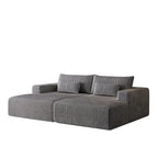 Divano componibile a chaise longue 102 Corduroy Cloud con divano letto reclinabile, design senza montaggio e schienale ergonomico