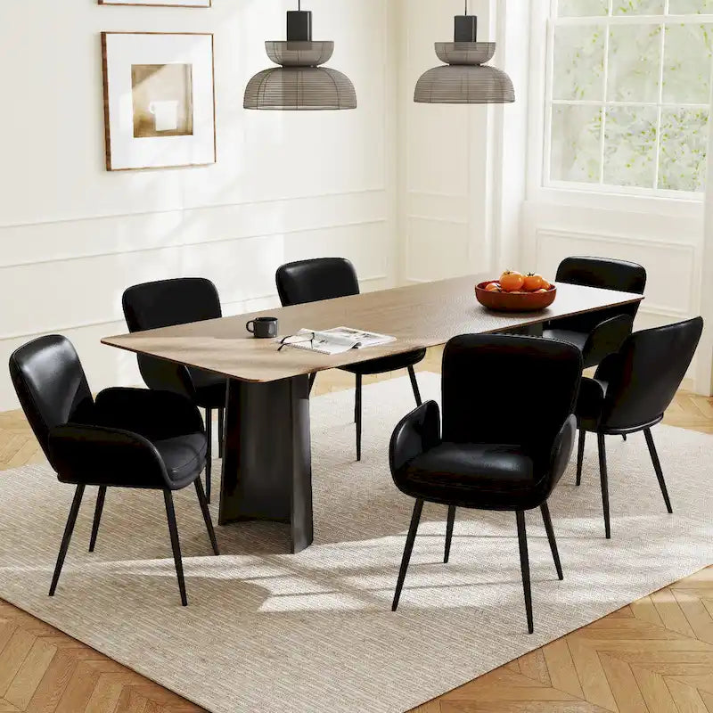 Set di 2 sedie da pranzo resistenti ai graffi dei gatti con gambe in metallo dorato