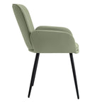 Set di 2 sedie da pranzo resistenti ai graffi dei gatti con gambe in metallo dorato