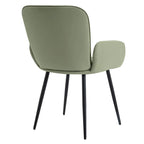 Set di 2 sedie da pranzo resistenti ai graffi dei gatti con gambe in metallo dorato