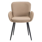 Set di 2 sedie da pranzo resistenti ai graffi dei gatti con gambe in metallo dorato