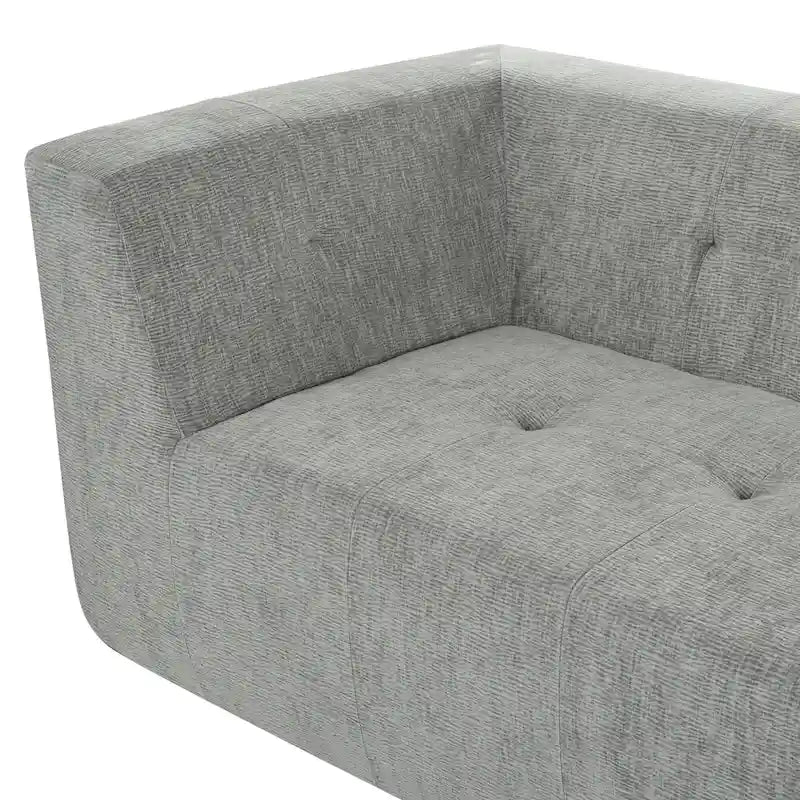 Divano letto modulare a L in ciniglia da 112,2" con design a combinazione libera e senza necessità di montaggio