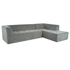 Divano letto modulare a L in ciniglia da 112,2" con design a combinazione libera e senza necessità di montaggio