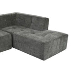 Divano letto modulare a L in ciniglia da 112,2" con design a combinazione libera e senza necessità di montaggio