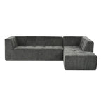 Divano letto modulare a L in ciniglia da 112,2" con design a combinazione libera e senza necessità di montaggio
