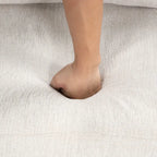 108.6 Divano Sezionale a U in Ciniglia con Funzione Letto, Porte USB, Chaise Longue Contenitore e 3 Cuscini Schienale