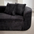 114 Canapé d'angle en chenille Cloud avec assise très profonde, 4 coussins décoratifs et conception sans assemblage