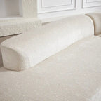114 Canapé d'angle en chenille Cloud avec assise très profonde, 4 coussins décoratifs et conception sans assemblage