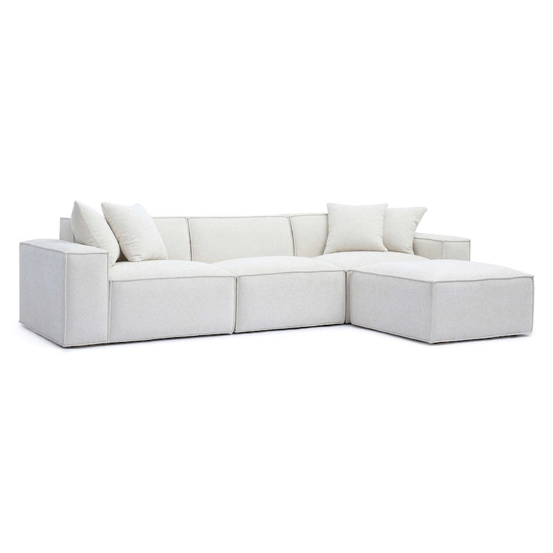 Divano modulare Mindy Chenille Basketweave - 115,3L x 70P x 28,2A