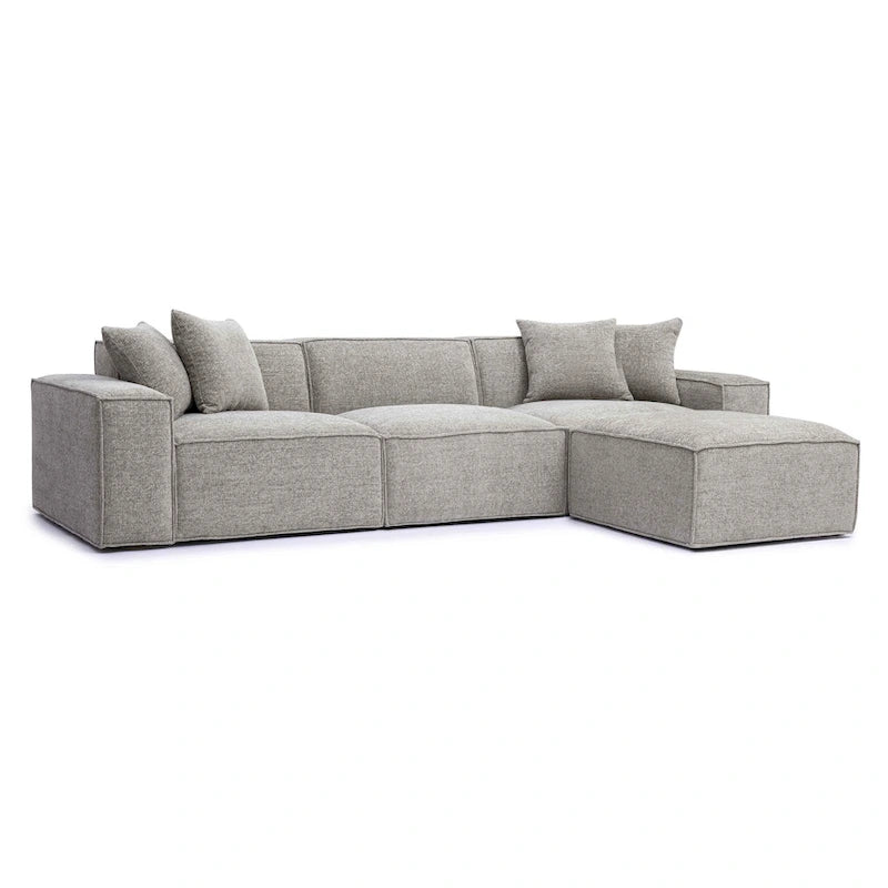 Divano modulare Mindy Chenille Basketweave - 115,3L x 70P x 28,2A