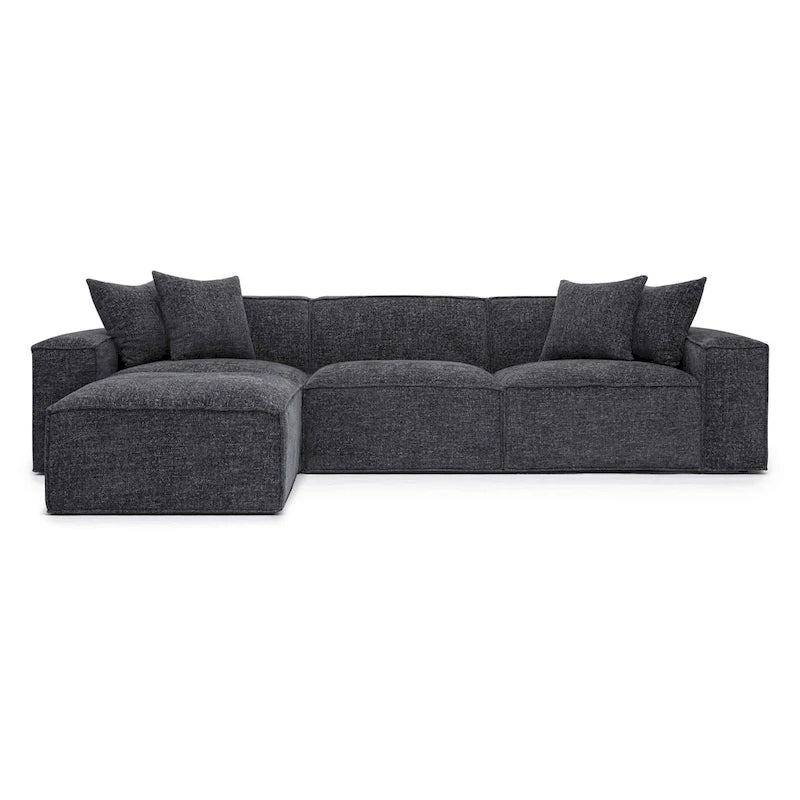 Divano modulare Mindy Chenille Basketweave - 115,3L x 70P x 28,2A