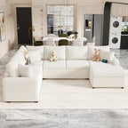 Canapé sectionnel convertible Roomfitters avec pouf de rangement, trois oreillers et chargeurs intégrés