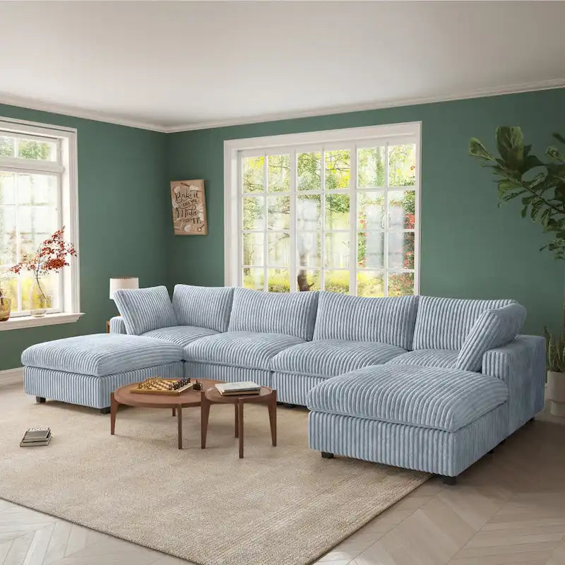 Divano componibile modulare da 157.48 pollici, divano letto moderno a seduta profonda per soggiorno