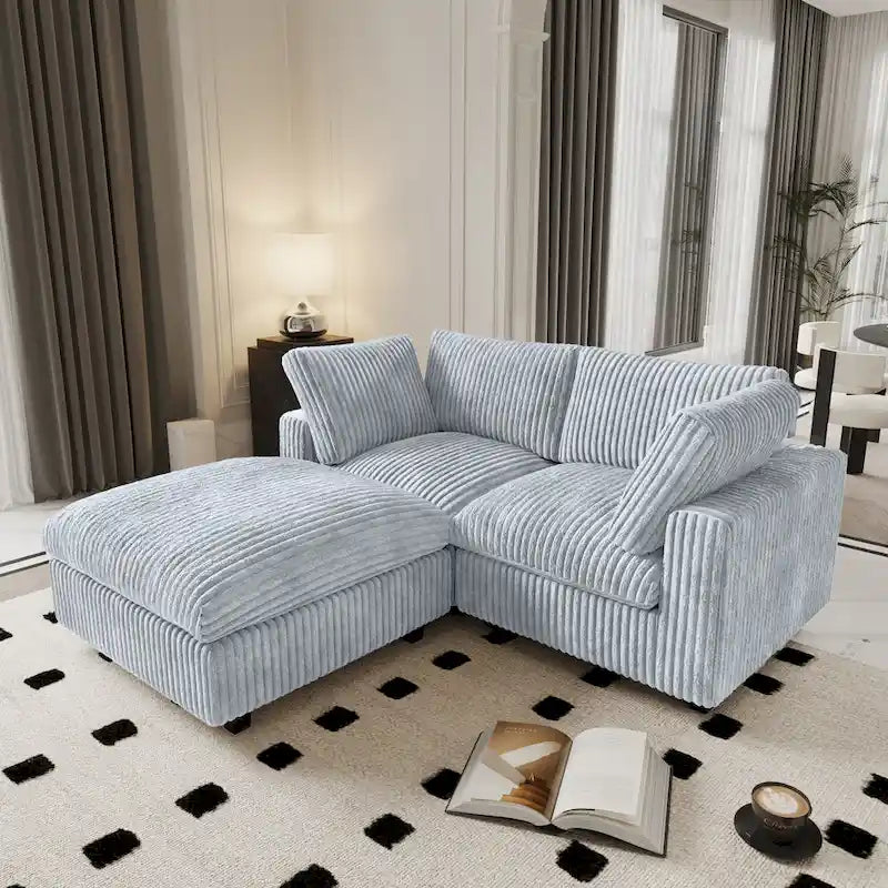 78,74 Divani Sezionali Modulari, Divano Letto Morbido e Profondo con Rivestimenti Removibili