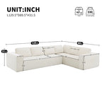 Ensemble de canapé d'angle moderne en nuage, ensemble de canapés modulaires en chenille