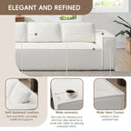 Ensemble de canapé d'angle moderne en nuage, ensemble de canapés modulaires en chenille