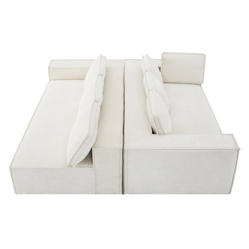 Ensemble de canapé d'angle moderne en nuage, ensemble de canapés modulaires en chenille