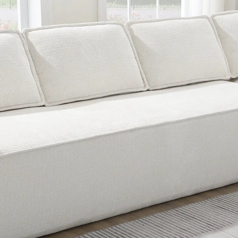 Ensemble de canapé d'angle moderne en nuage, ensemble de canapés modulaires en chenille