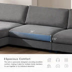 Divano Sezionale Angolare a L in Velluto a Coste con USB, Chaise longue e Portabicchieri