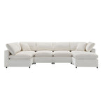 Canapé-lit modulable en chenille, convertible en forme de U