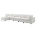 Canapé-lit modulable en chenille, convertible en forme de U