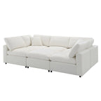Canapé-lit modulable en chenille, convertible en forme de U