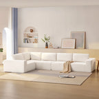Canapé modulable 147, canapé d'angle avec assise large, combinaison libre