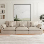 Modular Cloud Sectional Couches, Down Filled Comfort Minimalist Deep Sofa Couches for Office Apartment