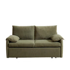 Divano Loveseat da 164 cm con Letto Estraibile, Divano Letto Convertibile in Velluto a Coste