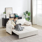Divano Loveseat da 164 cm con Letto Estraibile, Divano Letto Convertibile in Velluto a Coste