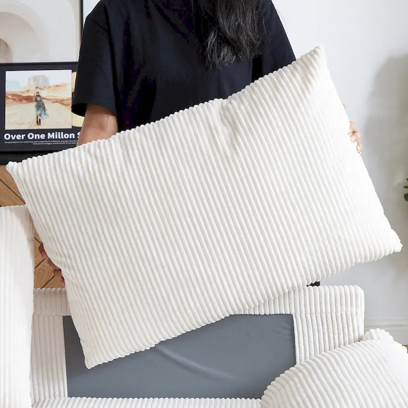 Divano Loveseat da 164 cm con Letto Estraibile, Divano Letto Convertibile in Velluto a Coste